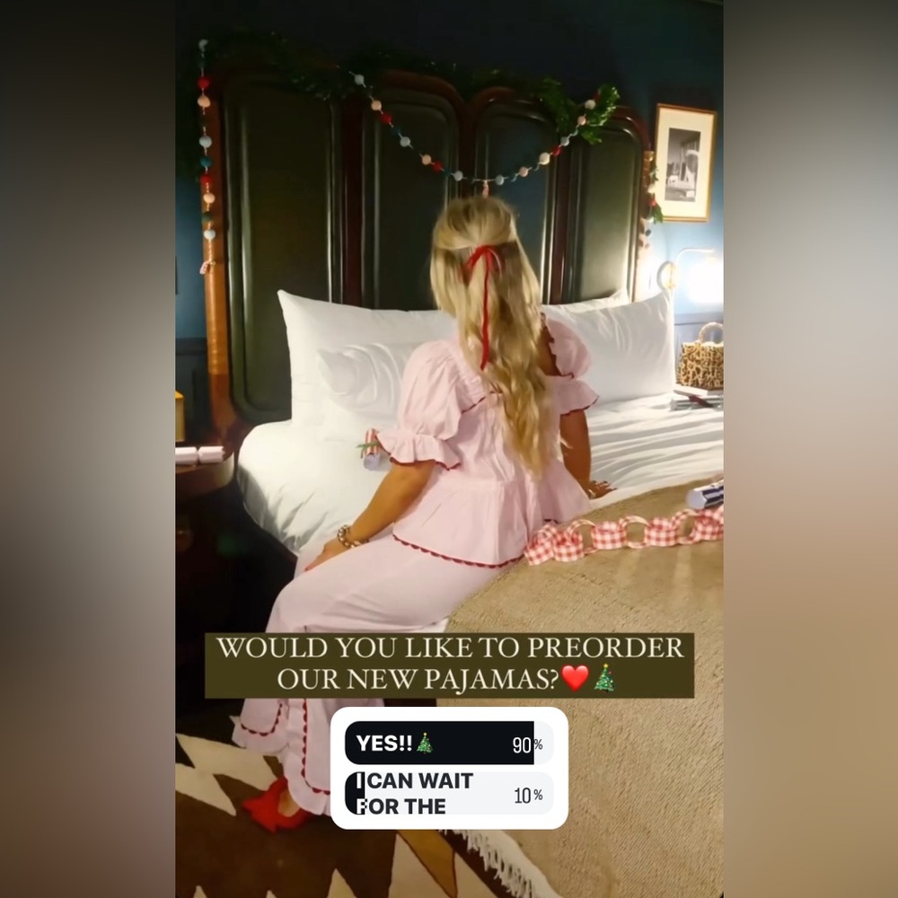 Elizabeth Wilson, Woman’s Large , Pink and Red Pajama Set